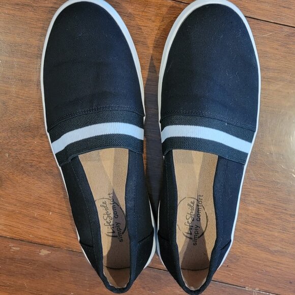Lifestride Stockton Black Slip On Comfort Sneakers - Picture 4 of 15